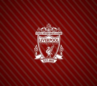 Blason du Liverpool FC avec la devise "Vous ne marcherez jamais seul