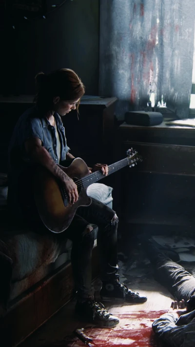 arte, menina, violão, the last of us, the last of us 2