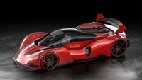 Coche concepto Lamborghini rojo: Una fusión de velocidad e innovación