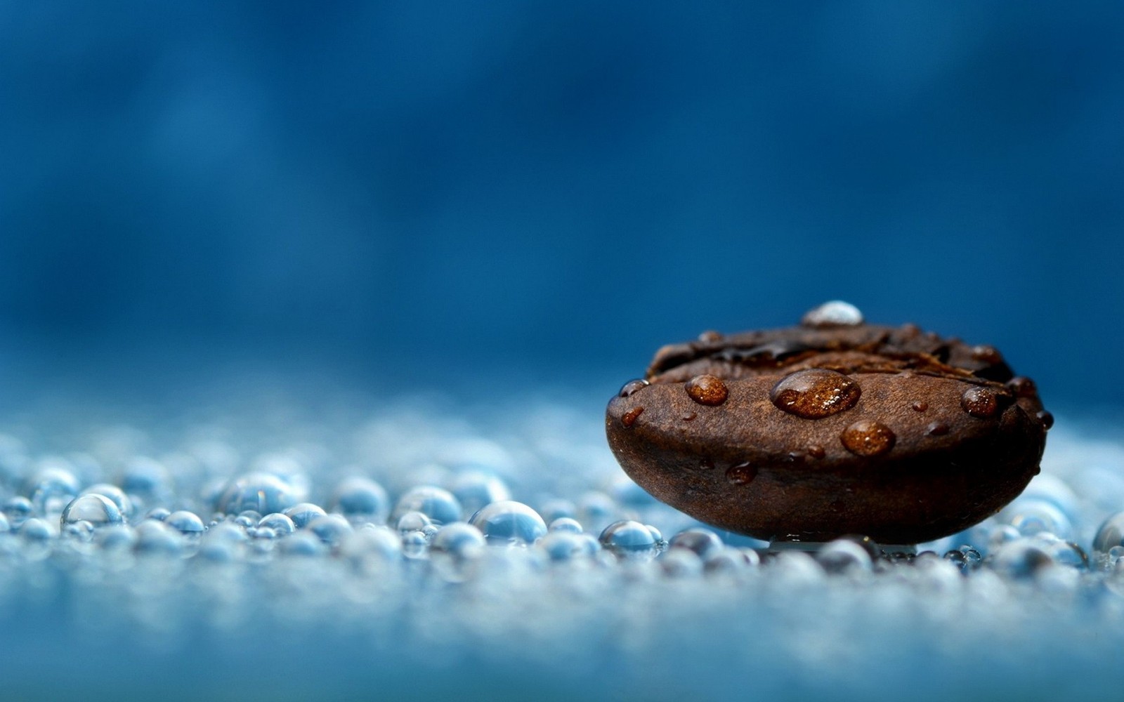 blue, water, drop, macro photography wallpaper