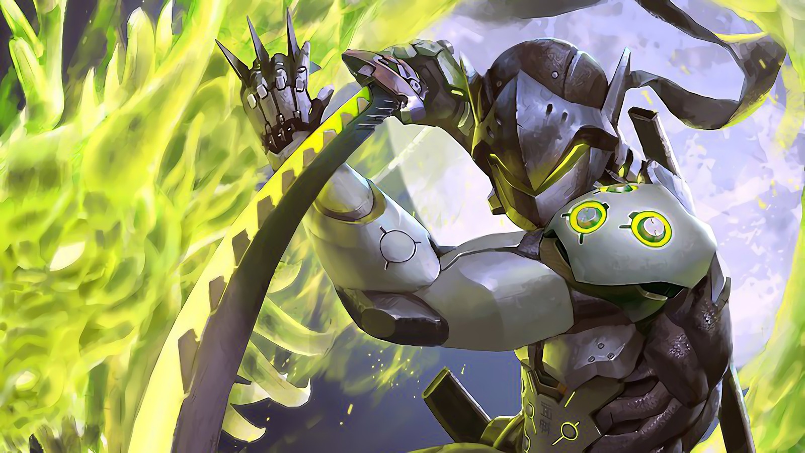 genji, overwatch, video game wallpaper