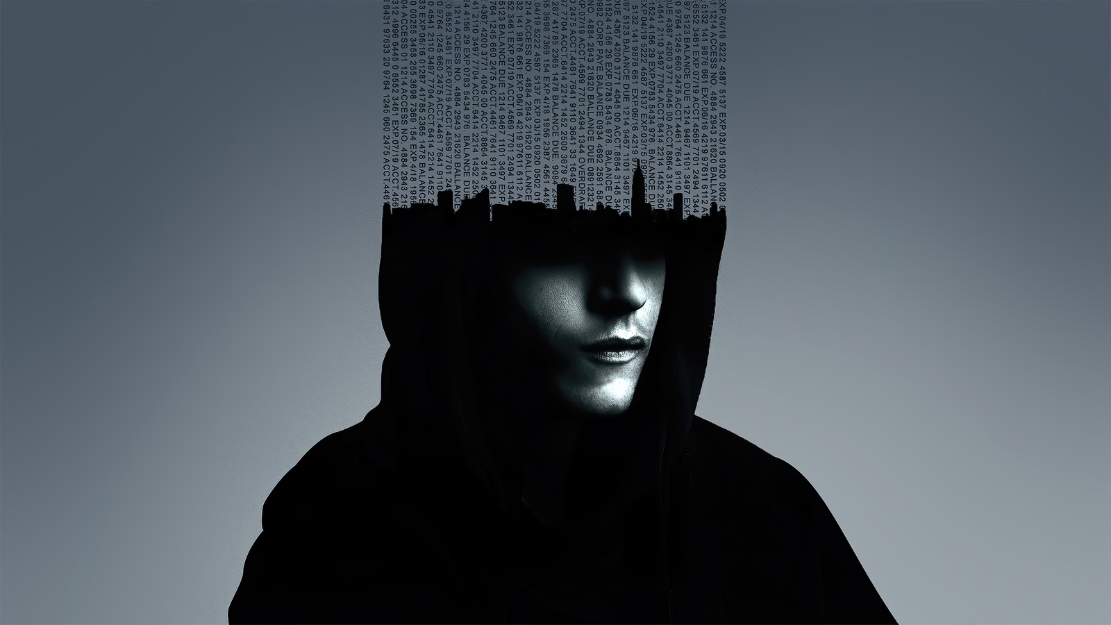 Arafed image of a man with a hood over his head (mr robot, tv series)