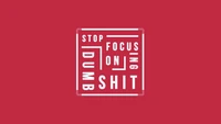 focus, popular quotes, red background, typography, 5k wallpaper