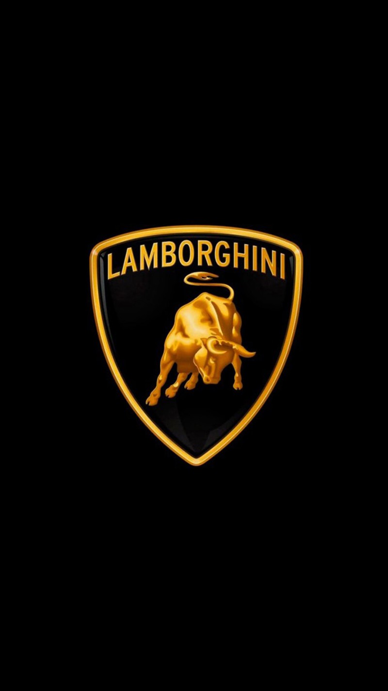 Крупный план логотипа ягненка на черном фоне (lamborghini, логотип)