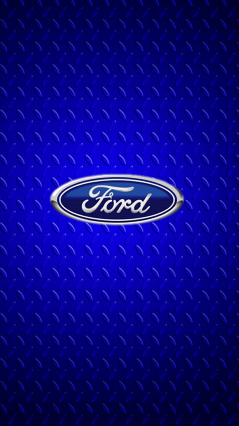 Крупный план синего фона с логотипом форд (ford, логотип, металлический)