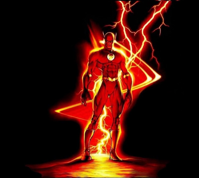 Крупный план вспышки, стоящей перед молнией (dc comics, молния, флэш, the flash, уолли уэст)