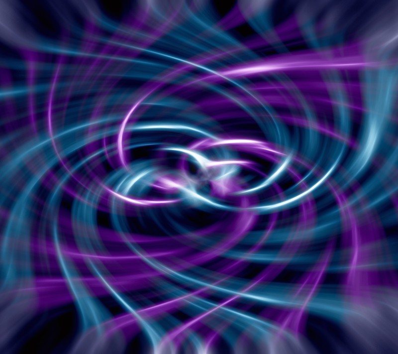 A blue and purple swirl with a black background (design, dream, fantasy)