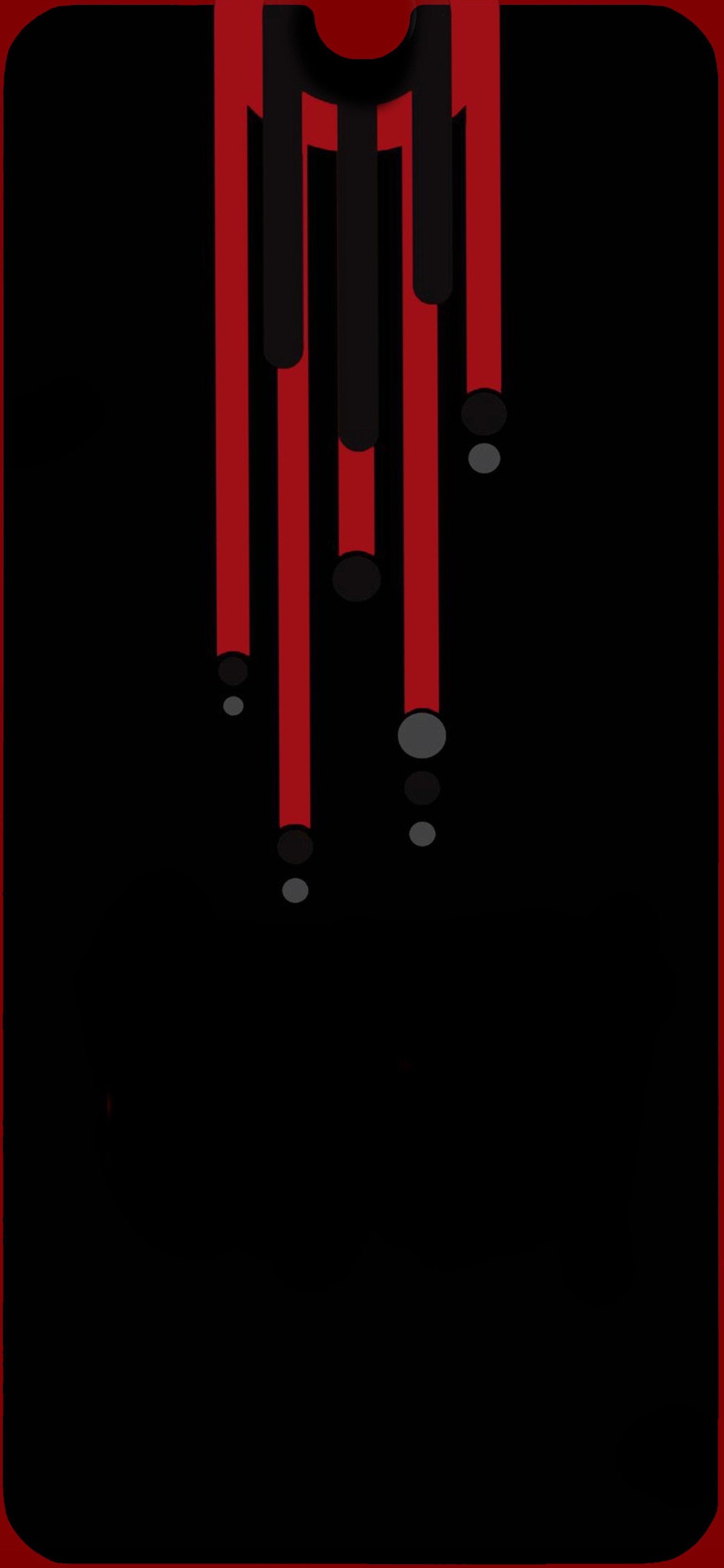 There is a red and black picture of a clock with a red frame (amoled, meteor, red)