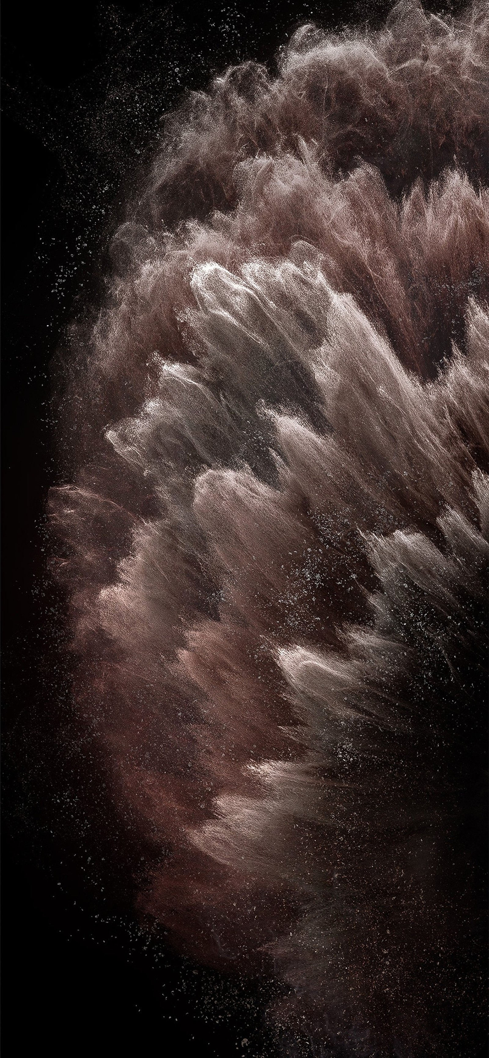 Araffe splashing water on a black background with a black background (apple, iphone, iphone 11, iphone 11 wallpapers)