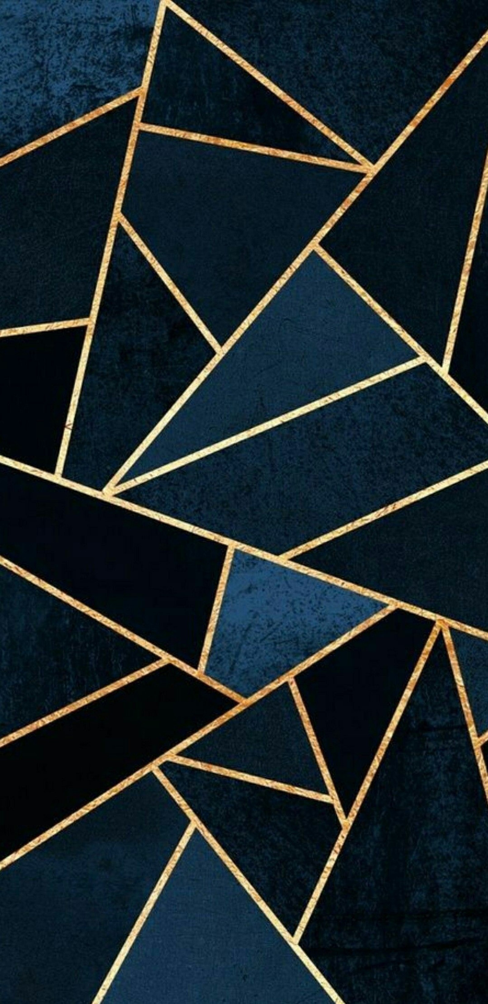 Un primer plano de un fondo azul y dorado con formas geométricas (azul, diseño, oro, patrón)