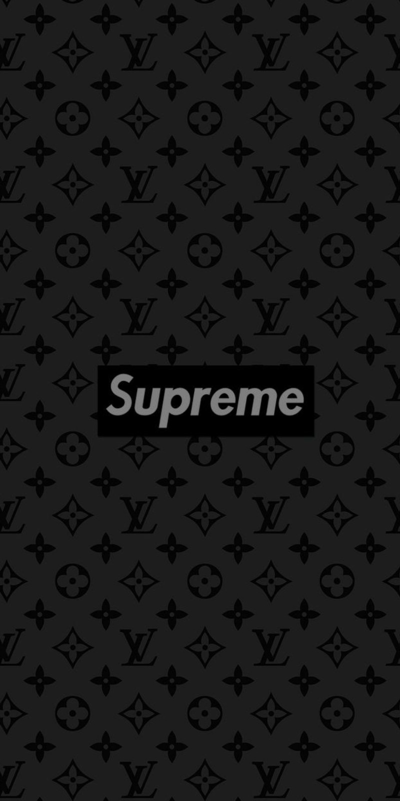 Черно-белые обои с узором черепов и звезд (луи витон, luis vuitton, lv, supreme)