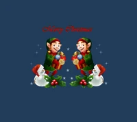 christmas, elf, holiday, snowman