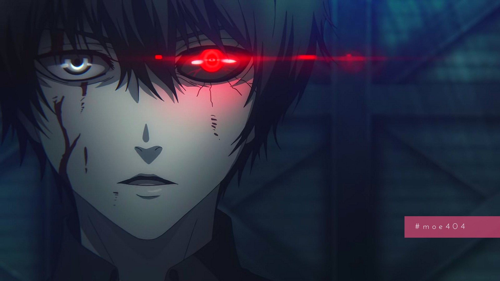 Lade tokyo ghoul, anime, rot, mund, episode Hintergrund herunter