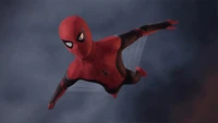 Spider-Man in Aktion: Durch einen dynamischen Himmel fliegen