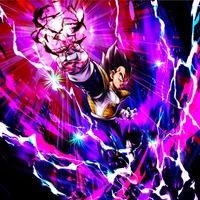 Ultra Vegeta libérant sa puissance dans Dragon Ball Legends