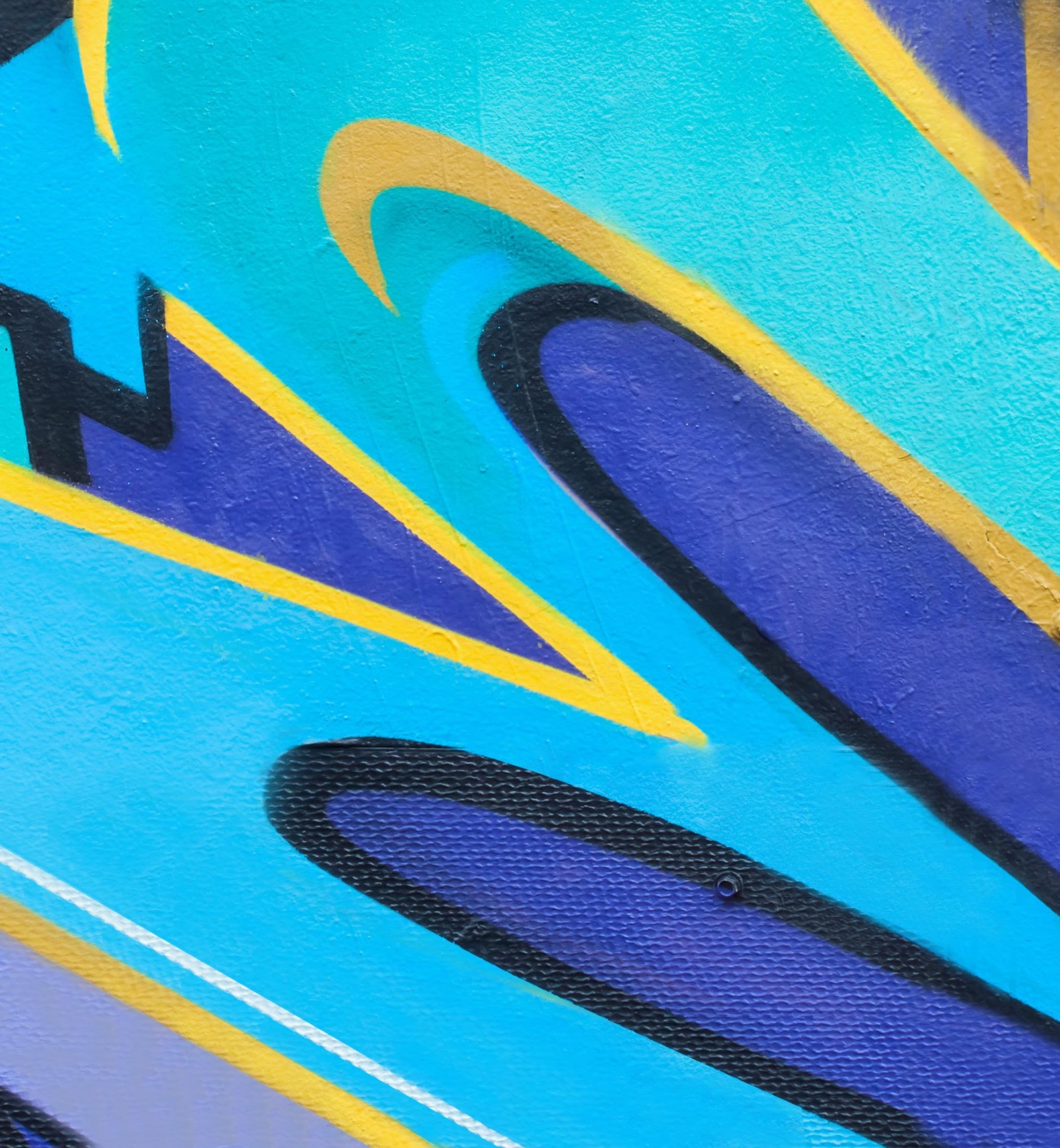 Grafiti en una pared con un diseño azul y amarillo (huawei, honor play, azul eléctrico, google play, android)