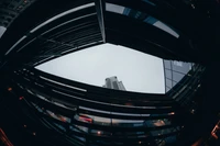 architecture, building, fisheye lens, circle, space wallpaper