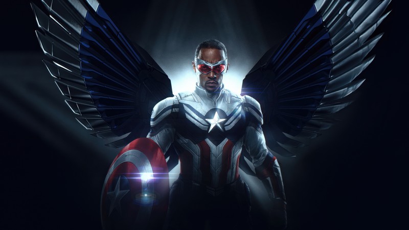 Обои капитана америка гражданская война hd (антони маки, anthony mackie, сэм уилсон, sam wilson, капитан америка смелый новый мир)