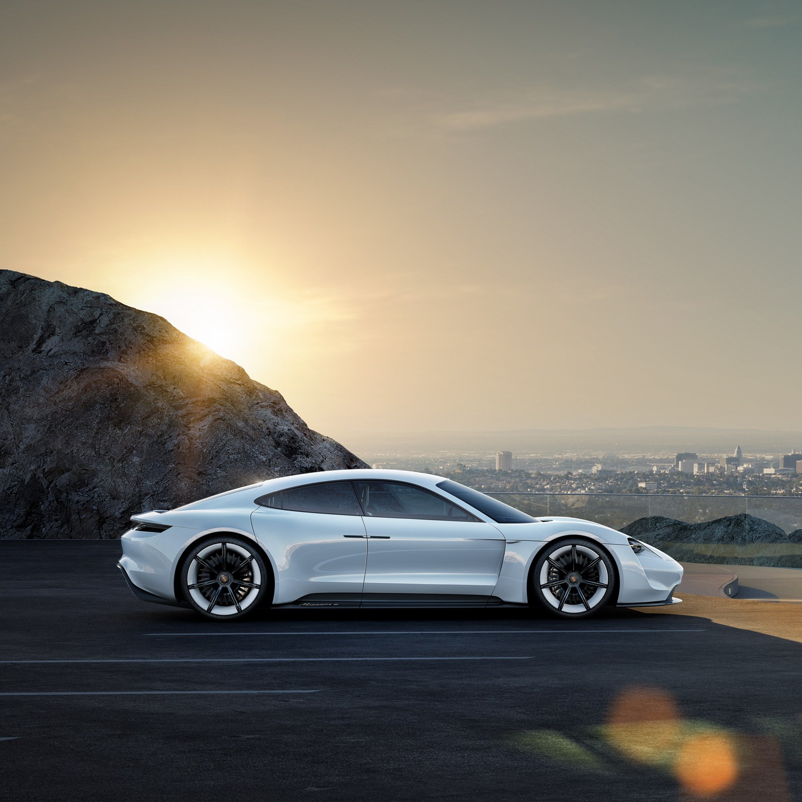 Baixar papel de parede porsche, carro, carro esportivo, porsche mission e, roda