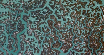 terre, fractale, motifs dans la nature, motif, turquoise