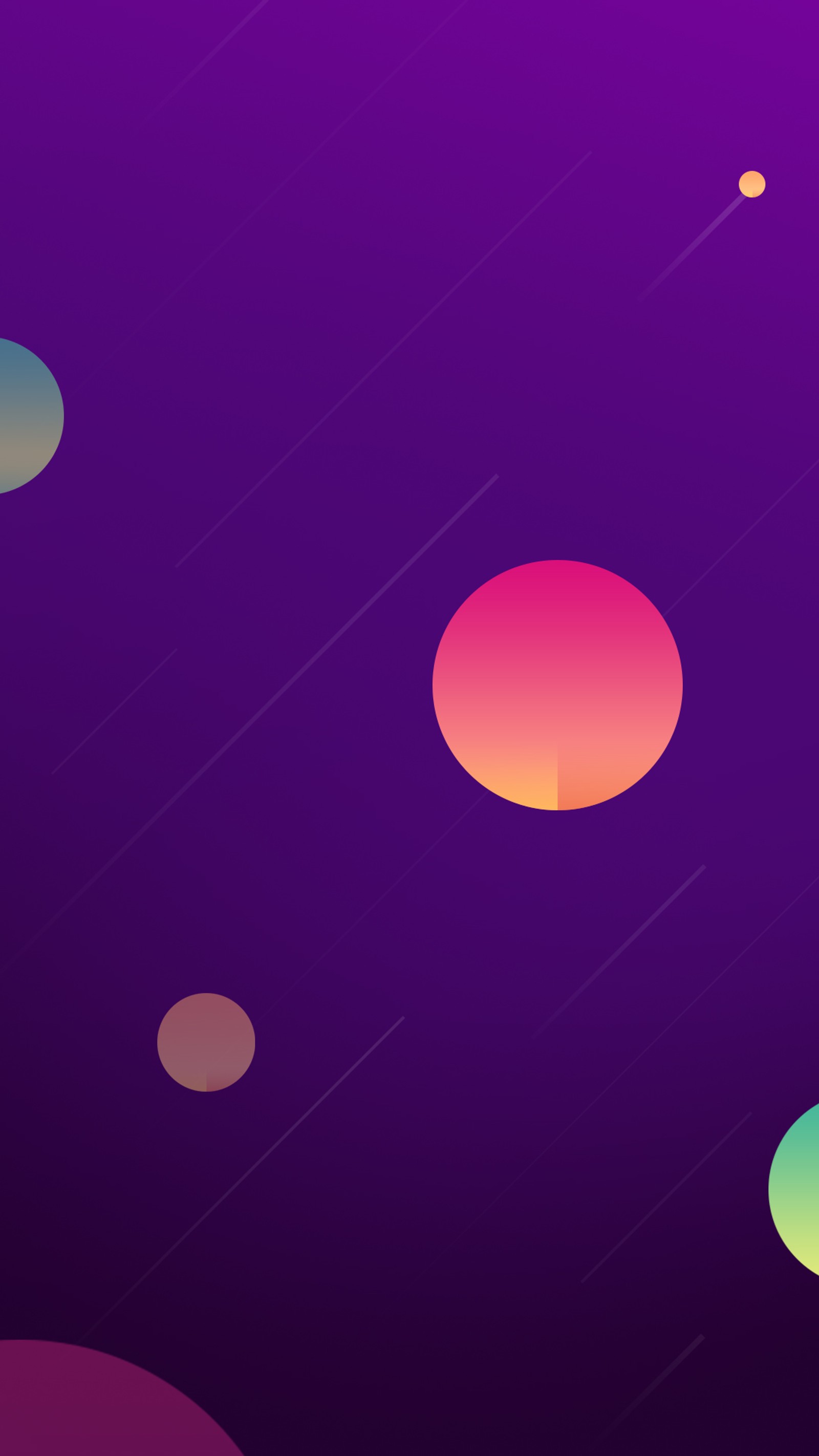 A close up of a colorful background with circles and a purple background (meizu, meizu u20, smartphone, android, purple)