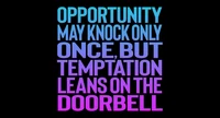 opportunity may knock only once, amoled, popular quotes, black background, 5k wallpaper