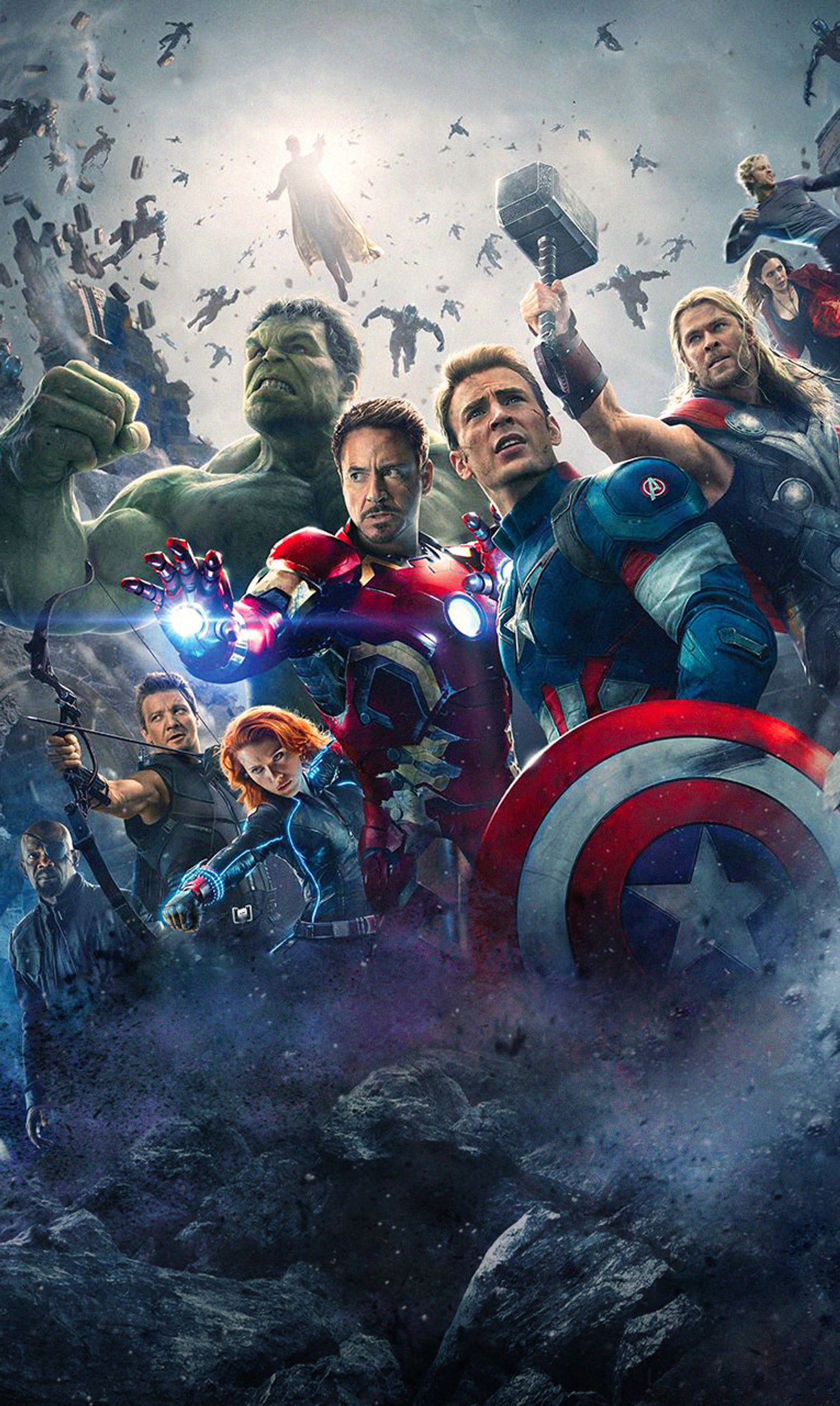 Téléchargez le fond d'écran avengers, héros, hulk, marvel, guerre