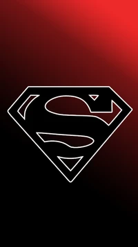 Emblema de Superman negro y rojo