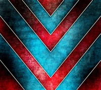 Abstract Dark Grunge Background with Blue and Red Chevron Patterns