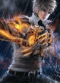 anime, anime boy, genos, hero, new anime wallpaper