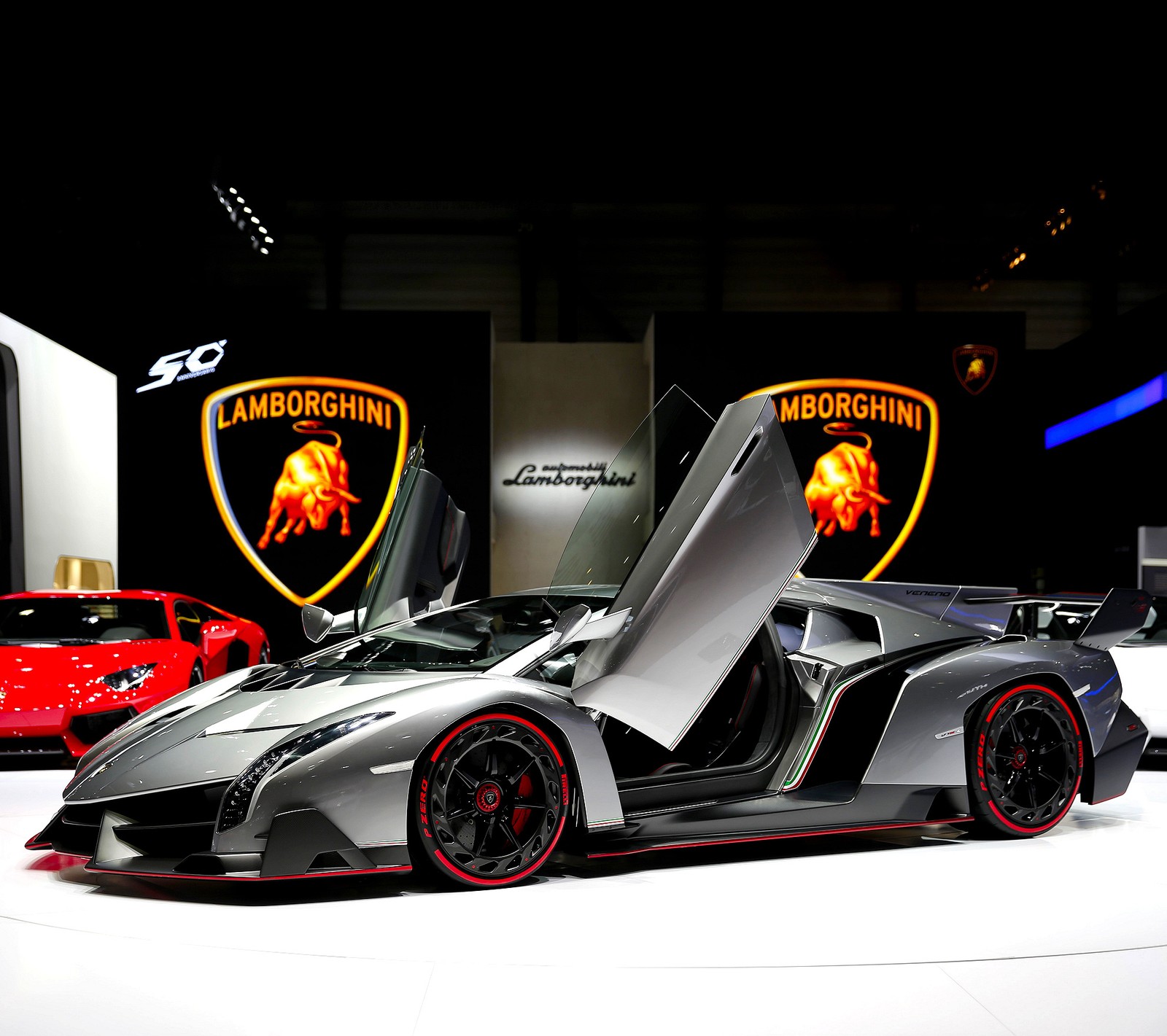 Скачать обои крутой, доллар, hd, ламборгини венено, lamborghini veneno