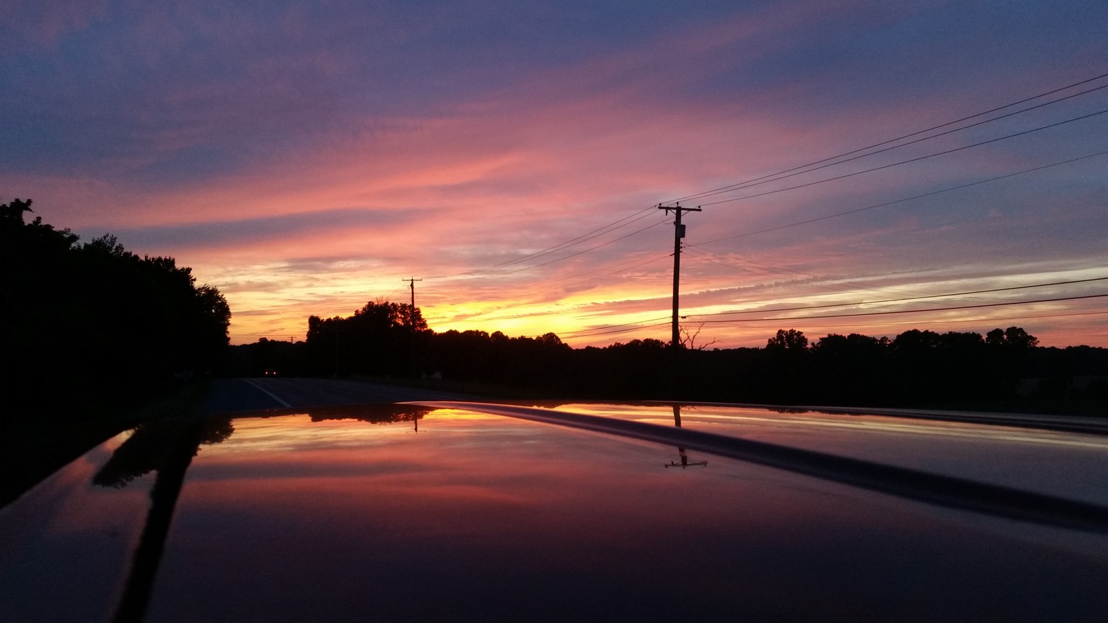 Lade sonnenuntergang, natur, himmel, skyline, nacht Hintergrund herunter