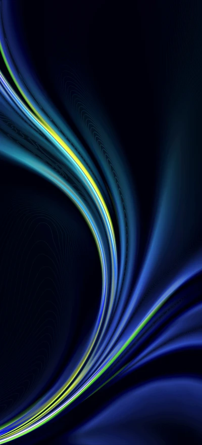 Dynamic Blue Flow: OnePlus 8 Pro Wallpaper