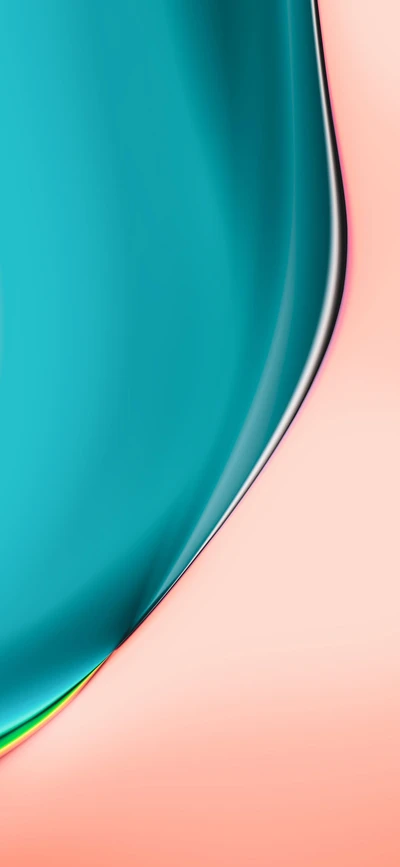 Elegant Gradient of Teal and Coral Curves