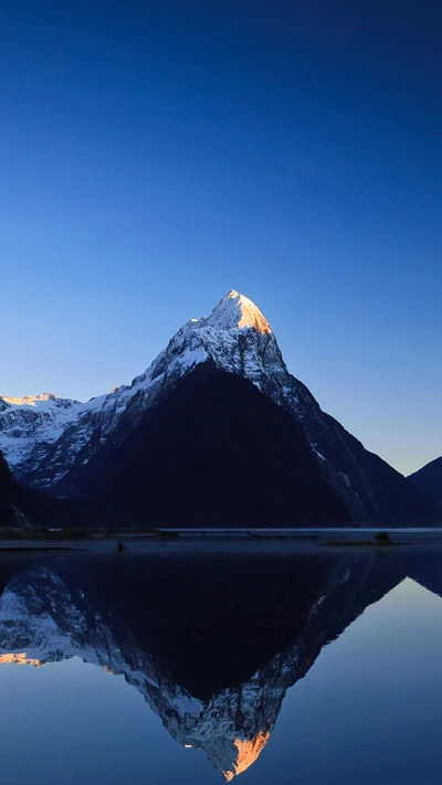 lago, paisagem, montanha, natureza, neve