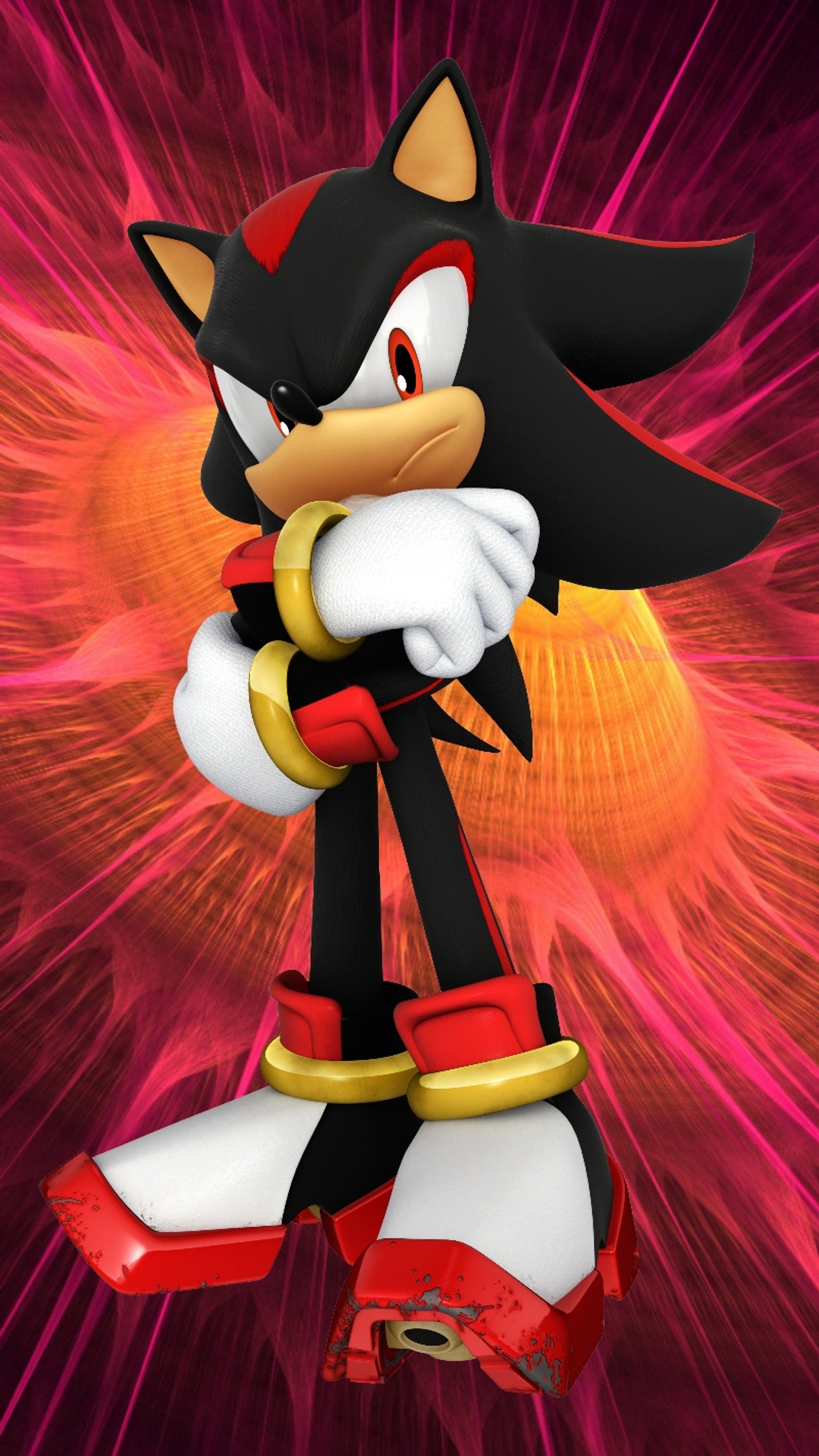 Sonic le hérisson est un personnage du jeu vidéo sonic the hedgehog (noir, rouge)