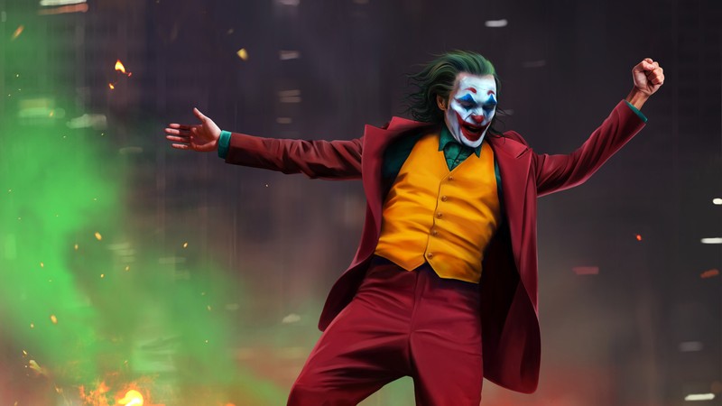 Близкий план человека в костюме и клоунском макияже (джокер, joker, развлечения, производительность, сценическое искусство)