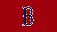 Logo des Boston Red Sox sur fond rouge - Design minimaliste