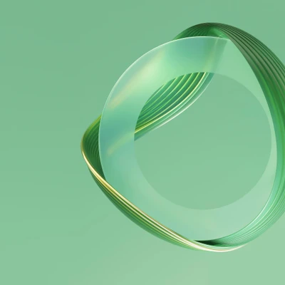 Design circulaire abstrait lisse vert émeraude