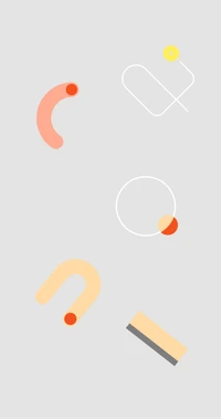 Formas abstractas coloridas inspiradas en el diseño de Google Pixel 4