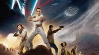 Star Wars: El ascenso de Skywalker Póster con Rey, Finn y Poe Dameron