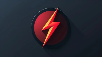 Logo stylisé de The Flash avec un éclair rouge et jaune sur un fond sombre.