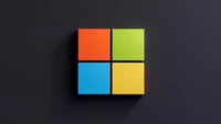 logo windows, arrière plan sombre, esthétique sombre, technologie, fond décran 4k