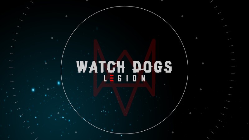 Логотип watch dogs legion на темном фоне (watch dogs легион, watch dogs legion, вотч догс 3, watch dogs 3, видеоигра)