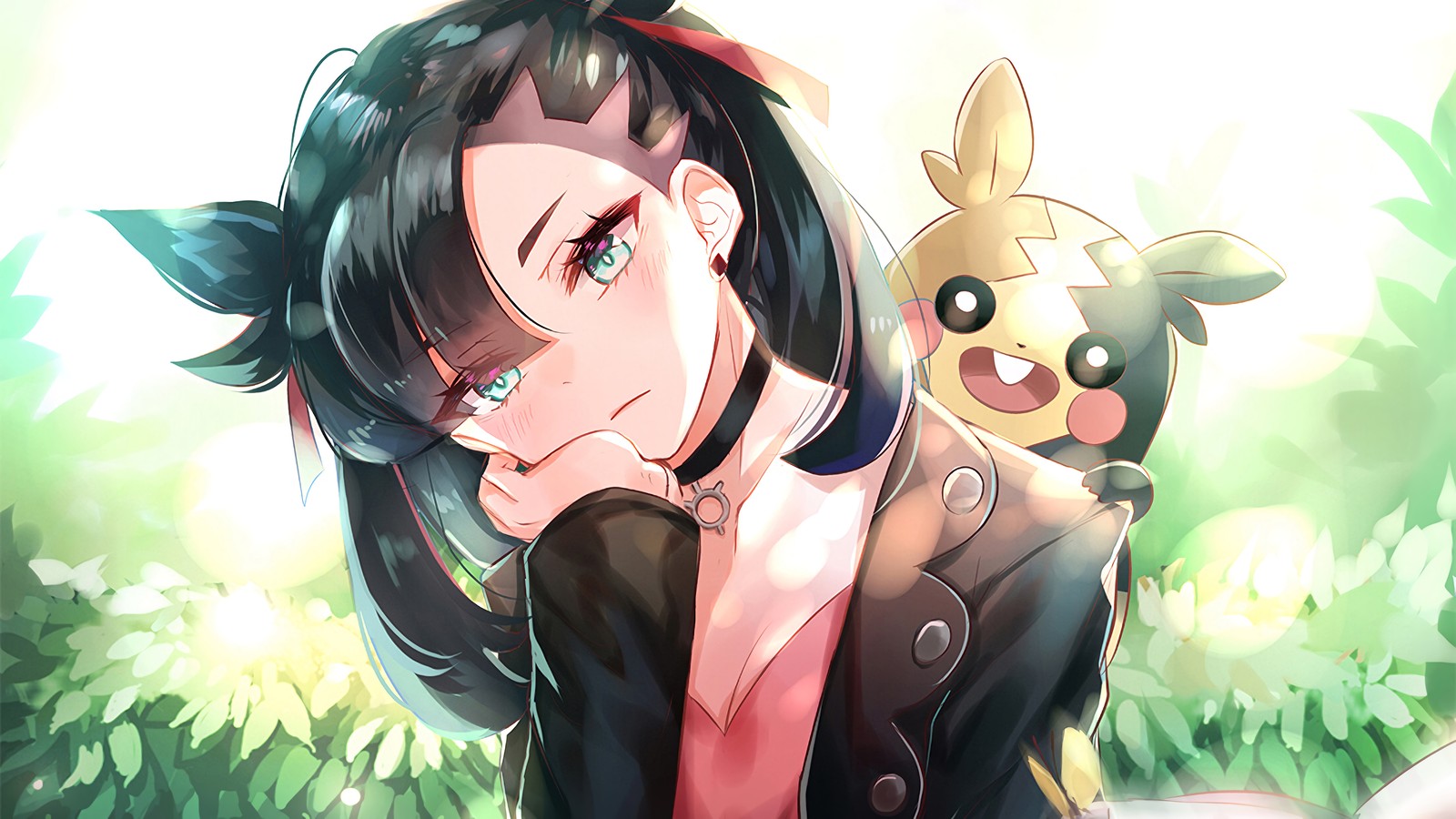 Lade marnie, maria, morpeko, arena leiter, pokémon schwert und schild Hintergrund herunter