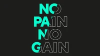 No Pain No Gain: Motivational Typography on Dark Background