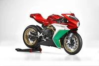 MV Agusta Superveloce 75 Anniversario: Ограниченная серия мотоцикла на белом фоне