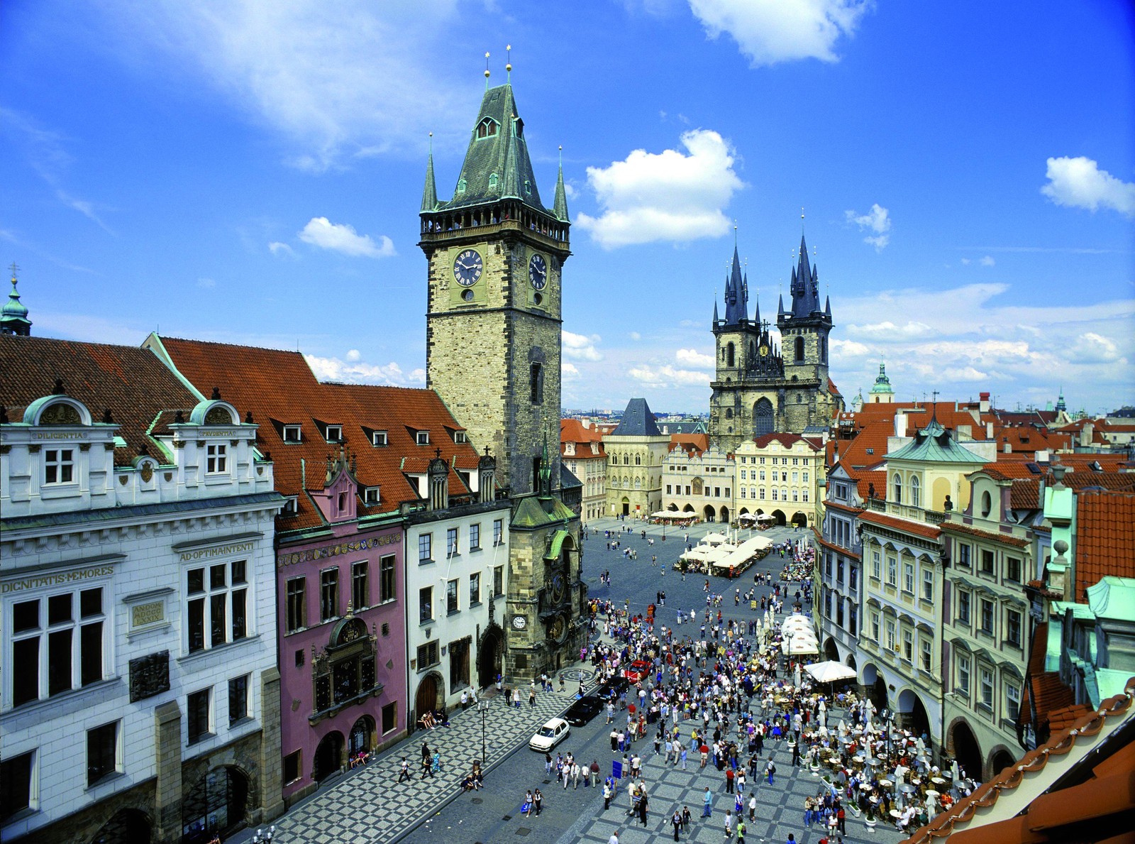 old town square, prague astronomical clock, charles bridge, landmark, city wallpaper