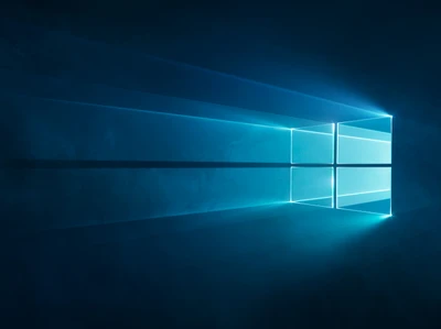 Windows 10: Luz azul etérea com efeitos de fumaça