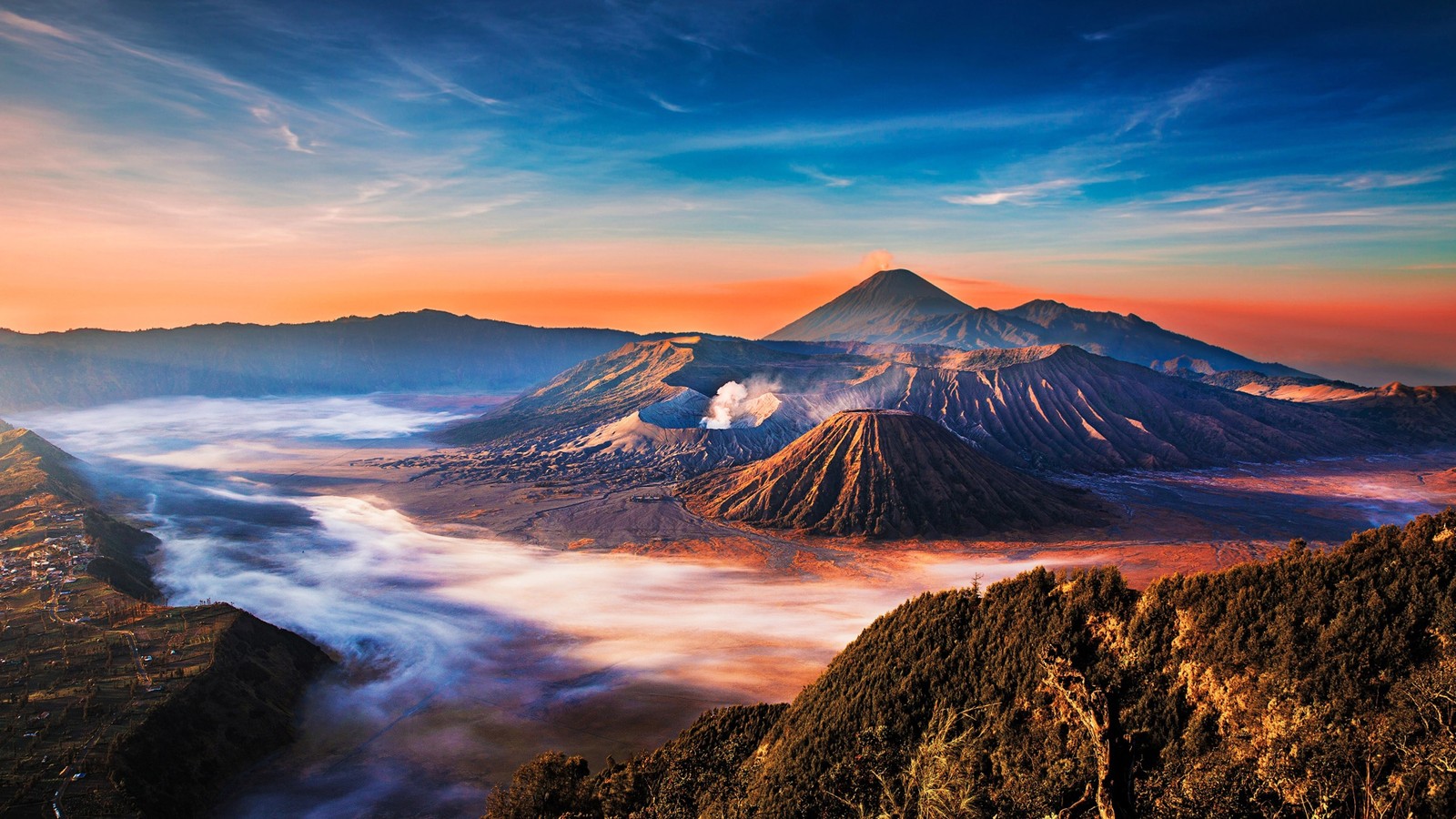 Скачать обои гора бромо, mount bromo, вулкан, гора, природа